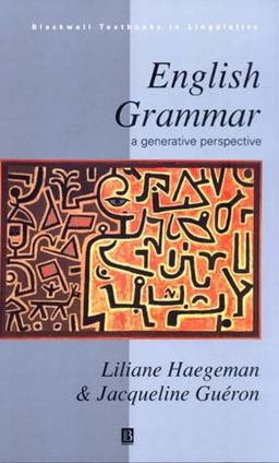English Grammar A Generative Perspective  9780631188391 Front Cover
