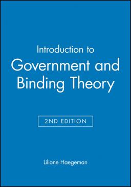 Introduction to Government and Binding Theory 2nd 9780631190677 Front Cover