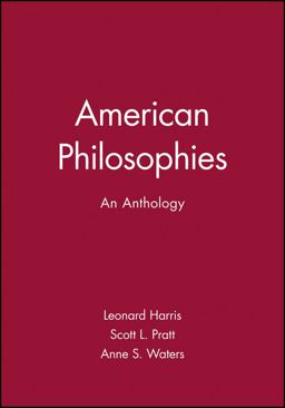 American Philosophies An Anthology  9780631210023 Front Cover
