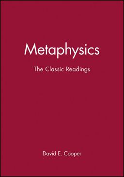 Metaphysics The Classic Readings  9780631213253 Front Cover