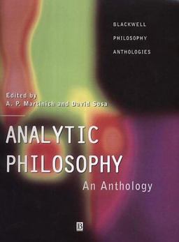 Analytic Philosophy An Anthology  9780631216476 Front Cover