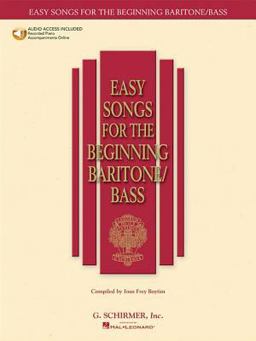 Easy Songs for Beginning Singers - Baritone/Bass (Book/Online Audio)  9780634019722 Front Cover