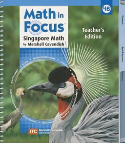 Math in Focus Teacher's Edition, Book B Grade 4 2009  9780669013207 Front Cover