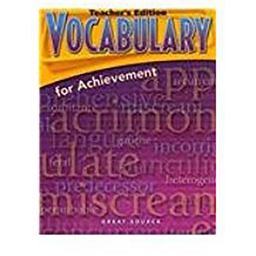 Great Source Vocabulary for Achievement