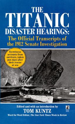 Titanic Disaster Hearings  9780671025533 Front Cover
