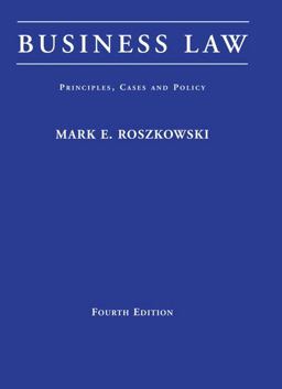 Business Law Principles, Cases, and Policy 4th 9780673523983 Front Cover