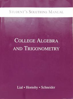 College Algebra and Trigonometry