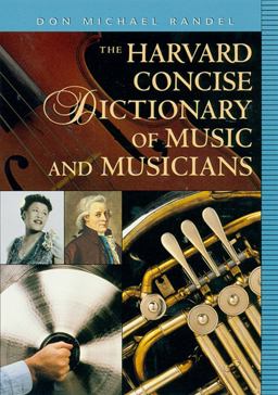 Harvard Concise Dictionary of Music and Musicians  9780674009783 Front Cover
