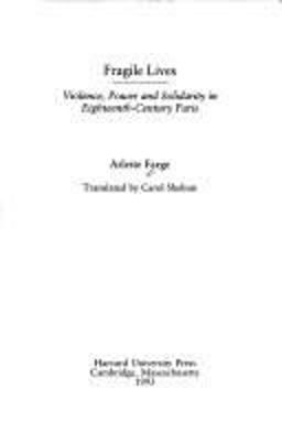 Vie Fragile  9780674316386 Front Cover