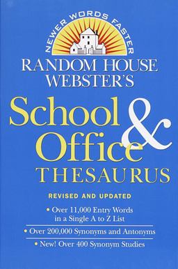 Random House Webster's School and Office Thesaurus 2nd 9780679780090 Front Cover