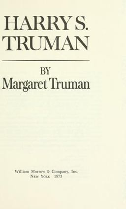 Harry S. Truman  9780688000059 Front Cover