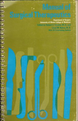 Manual of Surgical Therapeutics