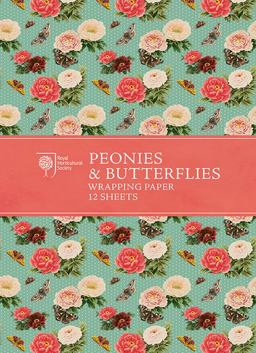 RHS Peonies and Butterflies Wrapping Paper