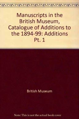 Catalogue 1894-1899 Add Mss