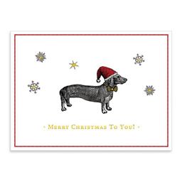Alice Scott Christmas Dachshund Embellished Holiday Notecards