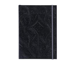 Christian Lacroix A6 Journal, Black Paseo Pattern - 4. 25 X 6 - Layflat Writing Journal with 152 Ruled Ivory Pages