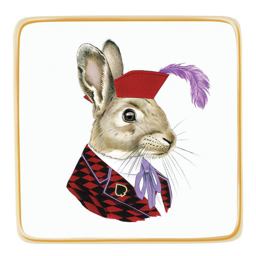 Berkley Bestiary Jack Rabbit Porcelain Square Tray