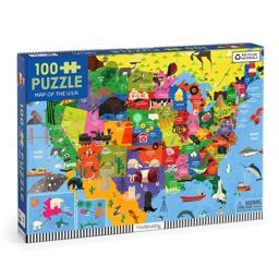 Map of the U. S. A. 100 Piece Puzzle