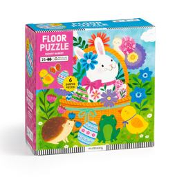 Bunny Basket 25 Piece Floor Puzzle with Shaped Pieces