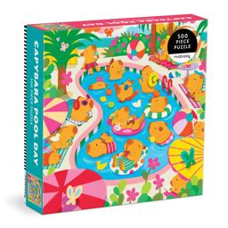 Capybara Pool Day 500 Piece Family Puzzle