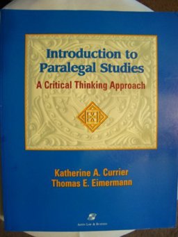 Introduction to Paralegal Studies A Critical Thinking Approach  9780735502765 Front Cover