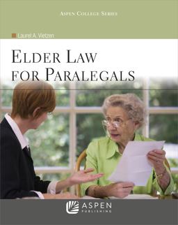 Elder Law for Paralegals  9780735508675 Front Cover
