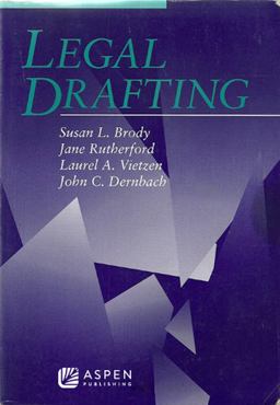 Legal Drafting  9780735516939 Front Cover