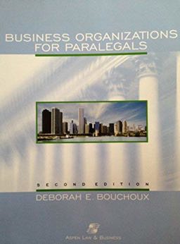 Business Organizations for Paralegals 2nd 9780735517349 Front Cover