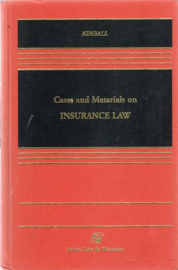 Insurance Law Cases and Materials  9780735518544 Front Cover