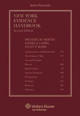 New York Evidence Handbook New York Evidence Handbook