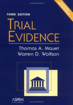 Trial Evidence 3rd 9780735549975 Front Cover