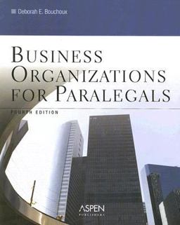 Business Organizations for Paralegals 4th 9780735557505 Front Cover