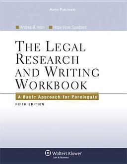 Legal Research and Writing 5th 9780735567412 Front Cover