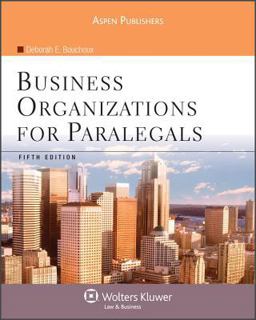Business Organizations for Paralegals, Fifth Edition 5th 9780735576285 Front Cover