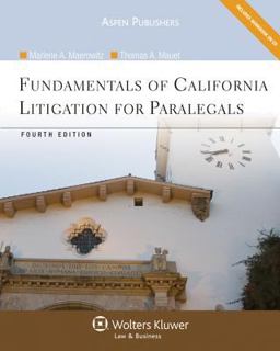 Fundamentals of California Litigation for Paralegals 4e 4th 9780735587298 Front Cover