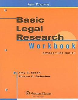 Basic Legal Research Workbook, Revised Third Edition 3rd 9780735598218 Front Cover
