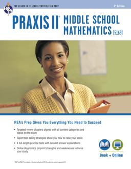 PRAXIS II Middle School Mathematics (5169) Book + Online