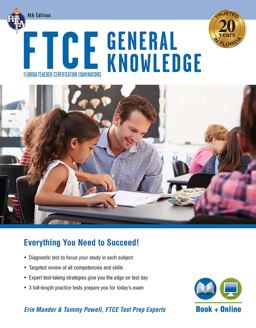 FTCE General Knowledge 4th Ed. , Book + Online 4th 9780738612515 Front Cover