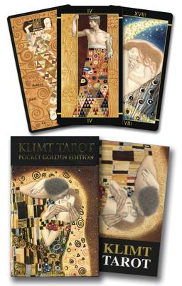 Golden Tarot of Klimt Mini Pocket Gold Edition  9780738745343 Front Cover