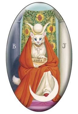 Tarot of the White Cats the High Priestess Magnet