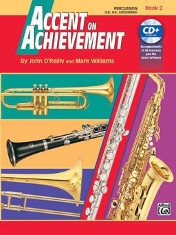 Accent on Achievement, Bk 2 Percussion---Snare Drum, Bass Drum and Accessories, Book and Online Audio/Software  9780739004777 Front Cover