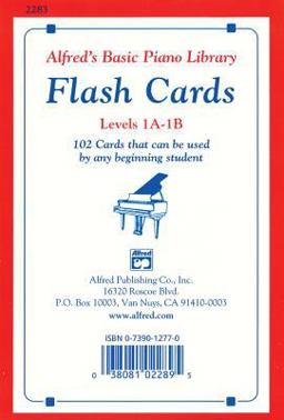 Alfred's Basic Piano Library Flash Cards, Bk 1A And 1B 102 Cards That Can Be Used by Any Beginning Student, Flash Cards  9780739012772 Front Cover