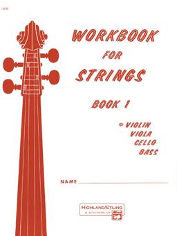 Workbook for Strings, Bk 1 Violin  9780739014424 Front Cover