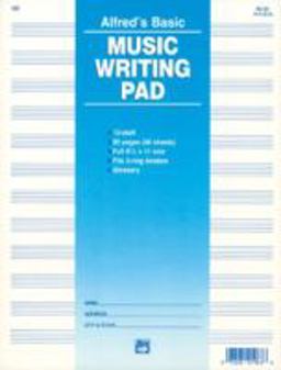 12 Stave Music Writing Pad Loose Pages (3-Hole Punched for Ring Binders)  9780739014615 Front Cover