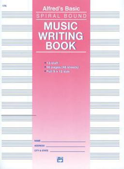 12 Stave Music Writing Book Spiral-Bound Book  9780739021798 Front Cover