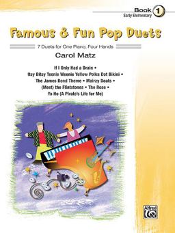 Famous and Fun Pop Duets, Bk 1 7 Duets for One Piano, Four Hands  9780739045817 Front Cover