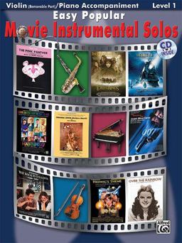 Easy Popular Movie Instrumental Solos for Strings Violin, Book and Online Audio/Software  9780739047811 Front Cover