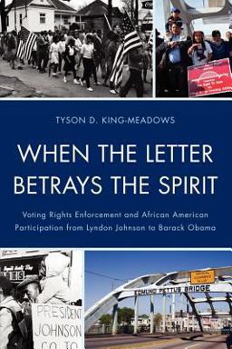 When the Letter Betrays the Spirit Voting Rights Enforcement and African American Participation from Lyndon Johnson to Barack Obama  9780739149133 Front Cover