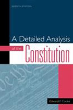 Detailed Analysis of the Constitution 7th 9780742522381 Front Cover