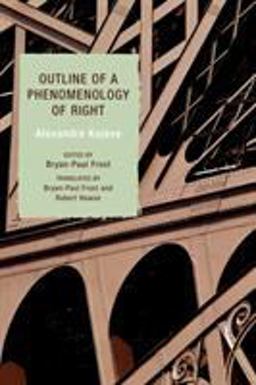 Outline of a Phenomenology of Right  9780742559059 Front Cover